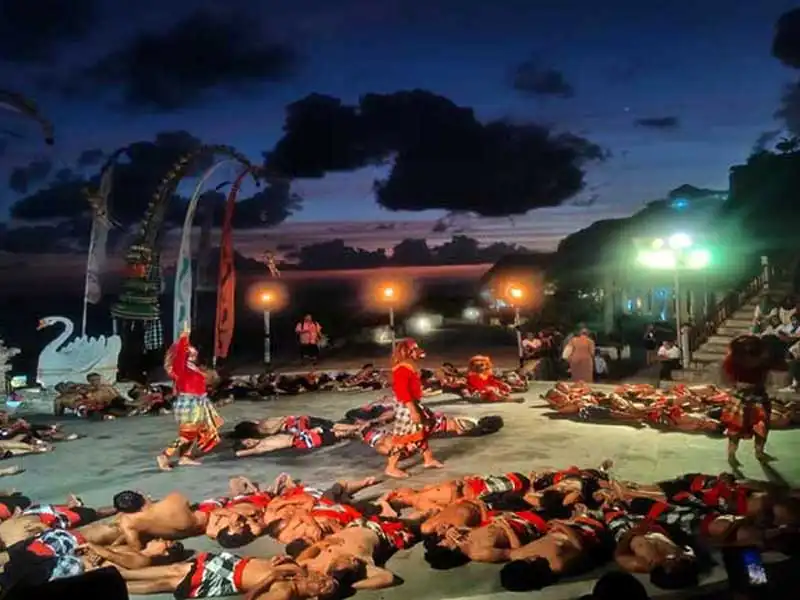 kecak dance at melasti beach